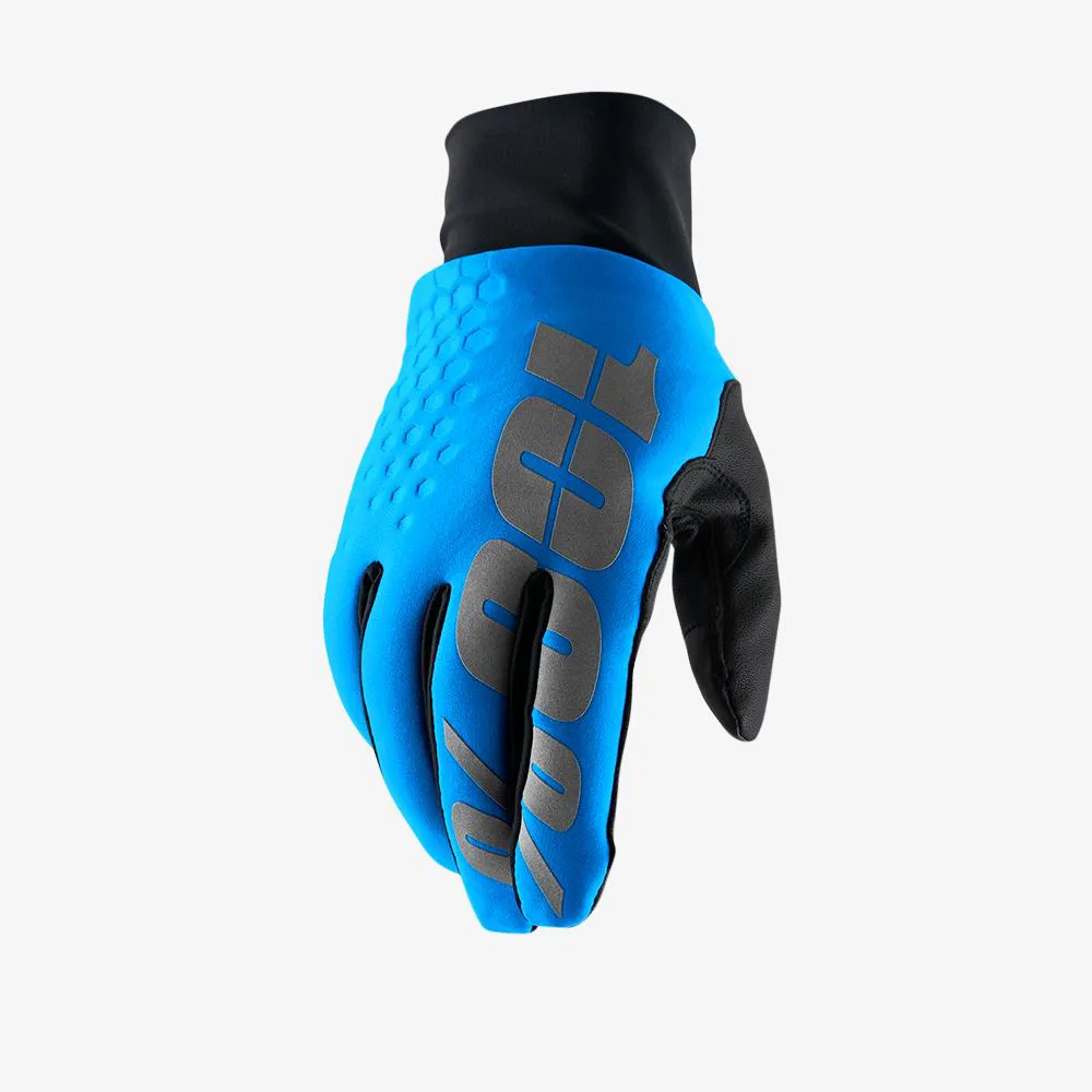 Image of 100 Percent Hydromatic Brisker Mountain Bike Gloves Blue/Black